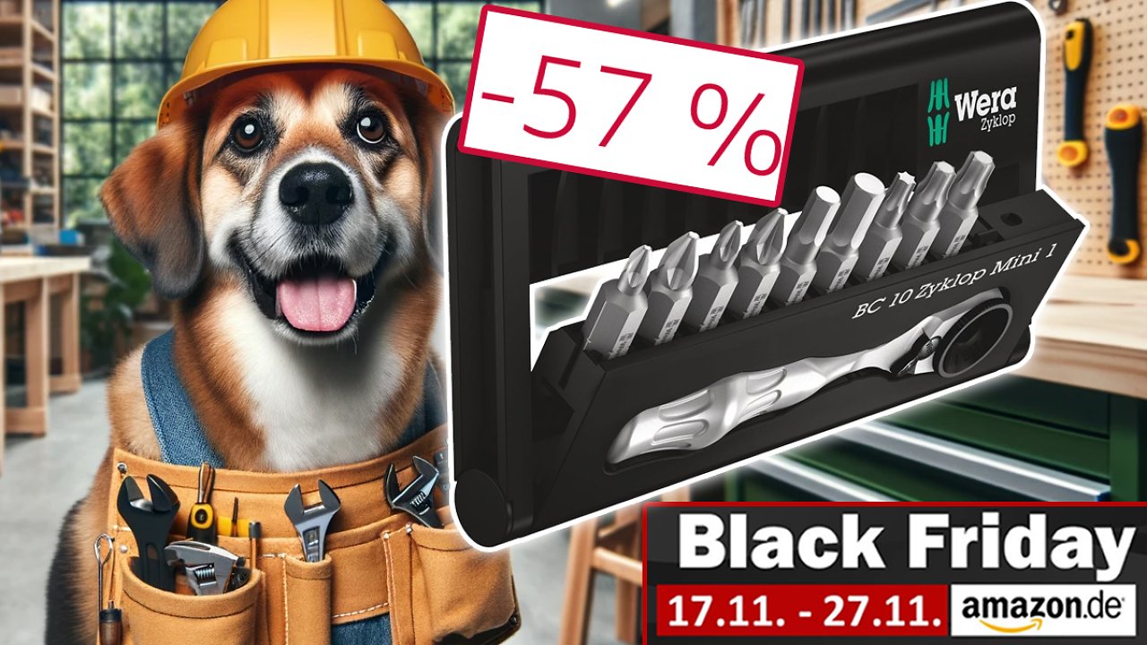 [24/11/2023] Irrer Rabatt erschnüffelt: Amazon haut Wera Bit-Set am Black Friday so günstig wie kein anderer Händler raus