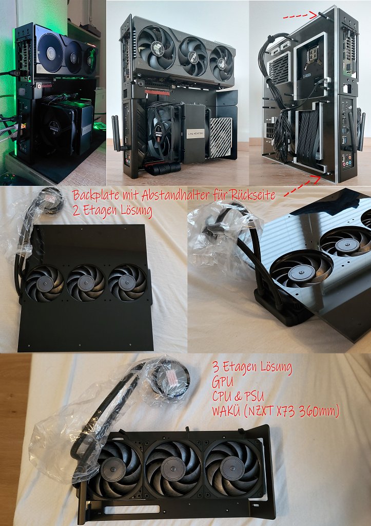 [24/11/2023] HODENGNOM: So ich habe für meine Vertical-Unlimited GPU-RGB-MOD auf Basis eines XTIA Xproto L noch zwei Elemente für AIO statt Luftkühlung erstellt. (2)