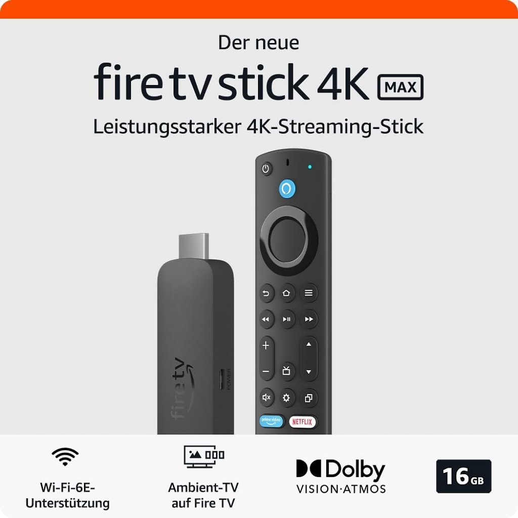 [21/12/2023] Amazon Fire TV Stick 4K Max 2. Gen mit Enhanced Edition Alexa Sprachfernbedienung