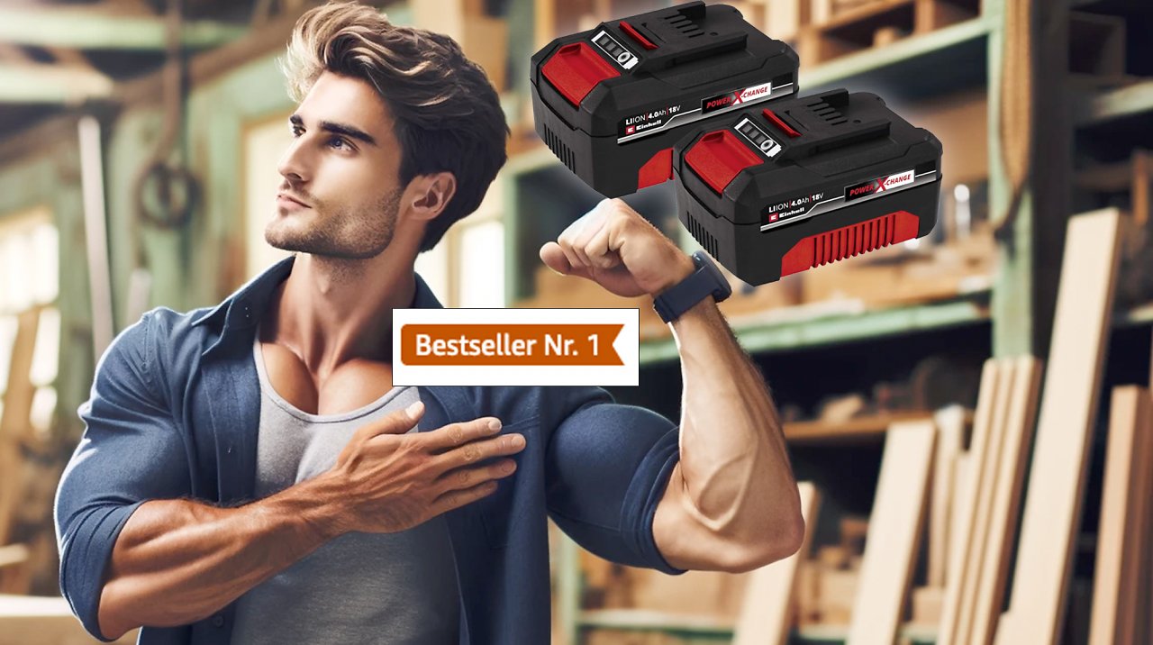 [04/12/2023] 2x Akku zum halben Preis: Set Einhell Akku 18V 4,0 Ah mit 51 % Amazon-Rabatt - Topseller!