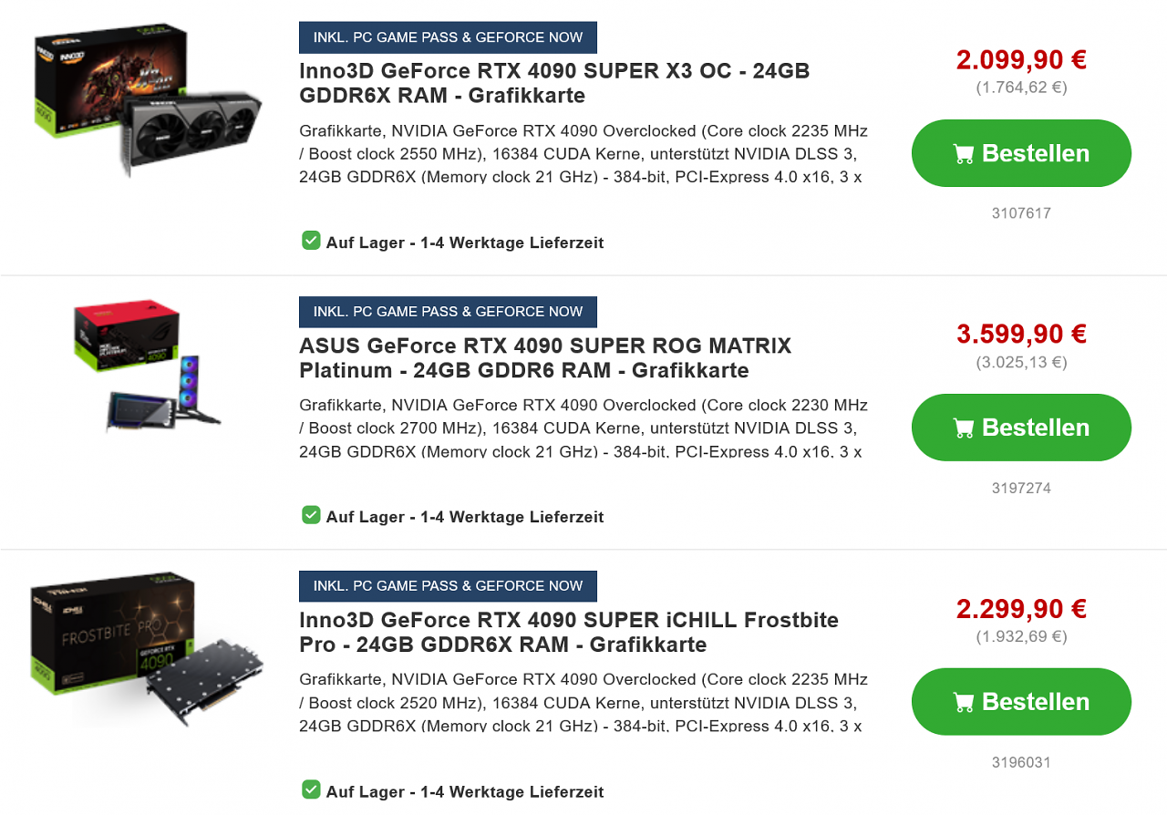 [17/12/2023] Geforce RTX 4090 Super