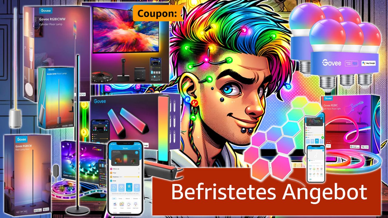 [26/12/2023] Amazon schmeißt Govee raus: Stehlampe, Stripes, Lightbar, TV-Hintergrundbeleuchtung uvm. im großen Sale