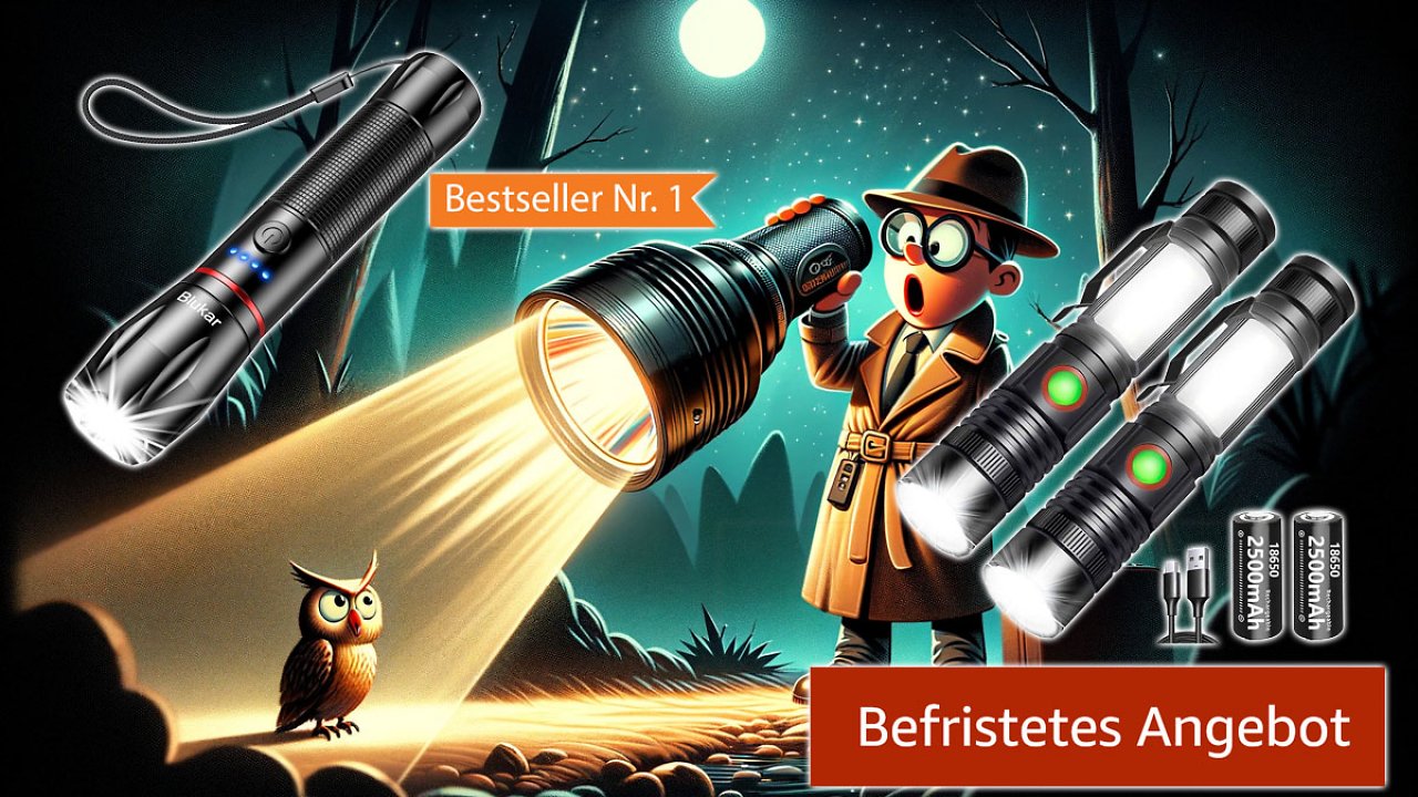 [31/12/2023] Nur kurz: 2 LED-Taschenlampen zum Preis von einer oder den neuen Topseller für 11 Euro - bei Amazon im Sale