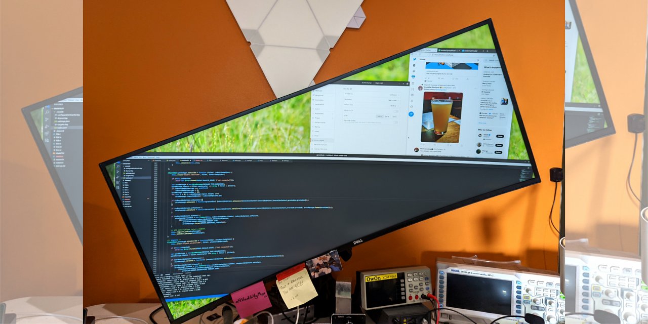 [29/12/2023] Die ideale Monitorausrichtung für Softwareentwickler liegt bei einem Winkel von 22 Grad, wenn man die größtmögliche Zeilenlänge haben will.