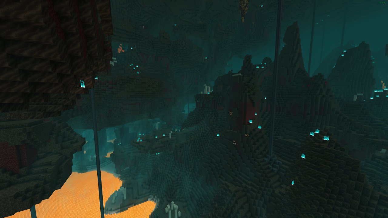 [21/12/2023] Mit Datapacks und größeren Modifikationspaketen lassen sich neue Umgebungen und Zusätze in altbekannten Dimensionen wie dem höllischen Nether (hier zu sehen) völlig anders erleben.