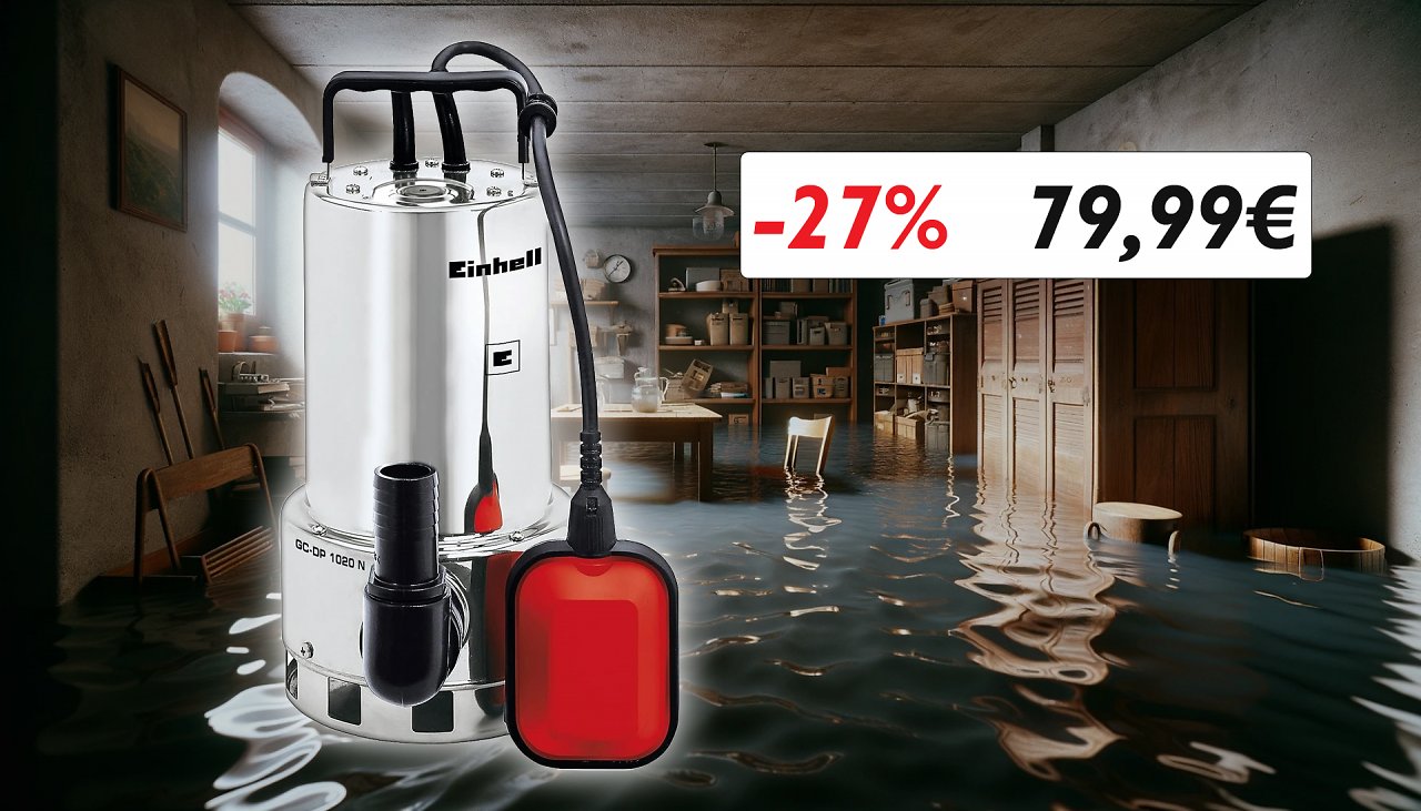 [29/12/2023] Einhell Schmutzwasserpumpe mit 27% Rabatt bei Amazon - Erste Hilfe gegen Hochwasser