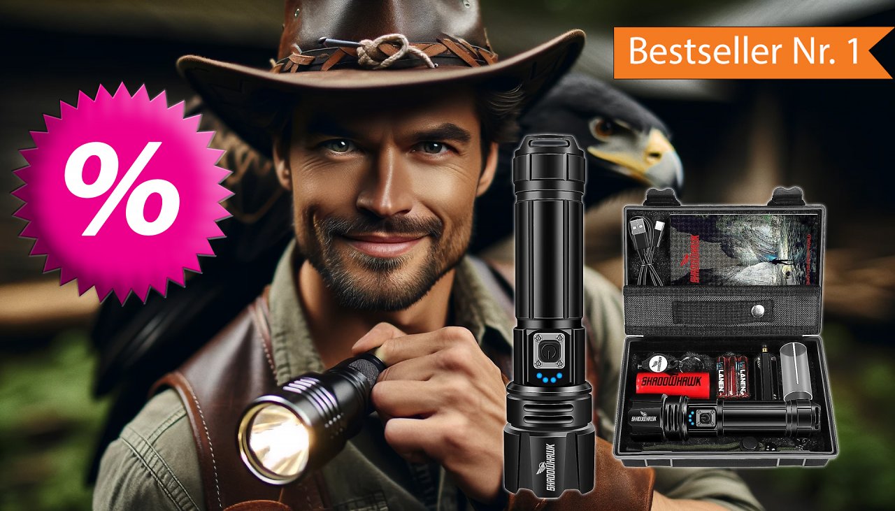[27/12/2023] Die beste Taschenlampe? 40% Rabatt auf Shadowhawk - über 7.000 Bestellungen im letzten Monat