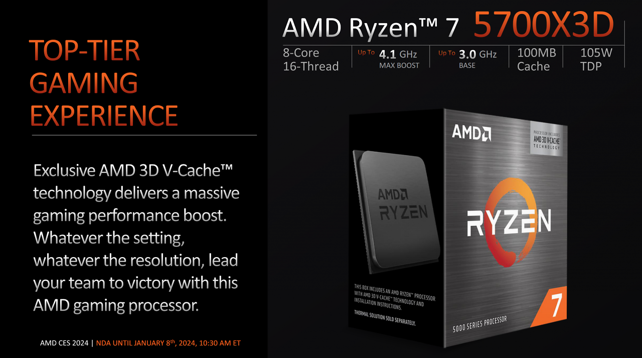 [08/01/2024] Ryzen 7 5700X3D