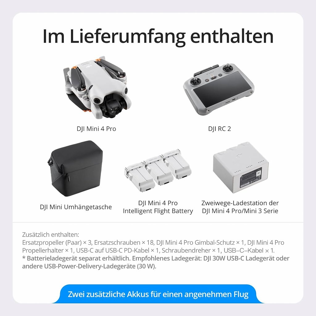 [05/01/2024] Das ist der Lieferumfang im Fly More Combo Paket.