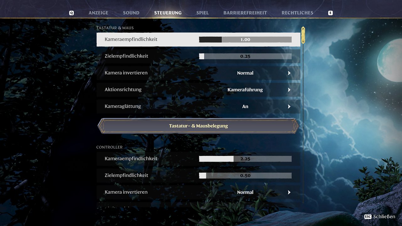 Enshrouded Early Access - Menü - 05 - Steuerung (1)&nbsp;