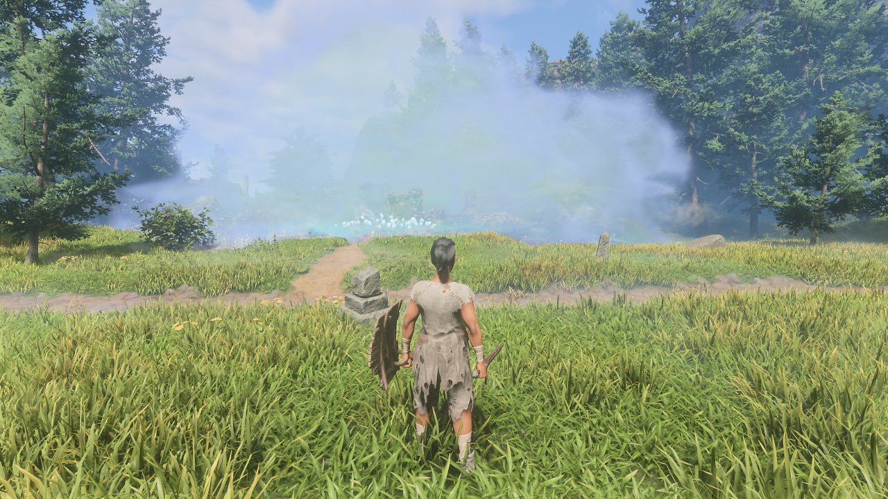 [25/01/2024] Enshrouded Early Access - Je näher Sie dem Nebel kommen, desto mehr Feinheiten sind erkennbar, die Struktur lässt weniger und weniger die genutzte Voxelbasis erkennen.