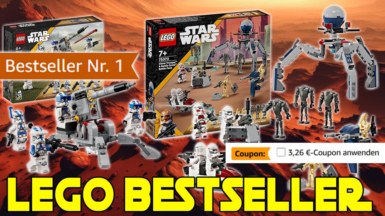 [23/01/2024] Bei Lego vorübergehend vergriffen: Lego Star Wars Clone Trooper & Battle Droid Battle Pack Bestseller im Amazon Angebot