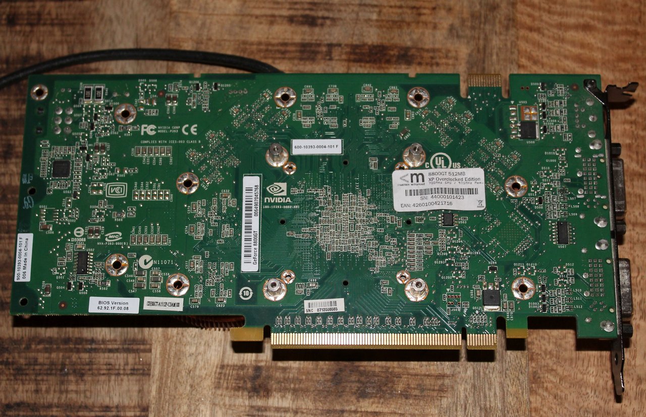 [05/01/2024] PCGHX-Uder vad4r: Mushkin Enhanced 8800GT XP Overclocked Edition mit Thermaltake Duorb Kühler (Originalkühler leider nicht vorhanden) (2)