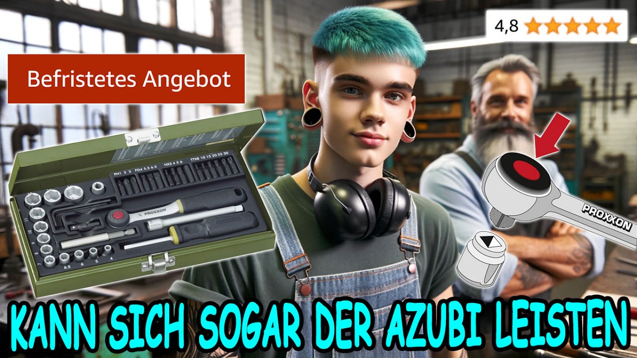 [21/01/2024] Nur kurz unter 32 Euro: Proxxon Knarrenkasten mit Ratsche, Bits, Nüssen & Schraubendreher im Amazon-Angebot