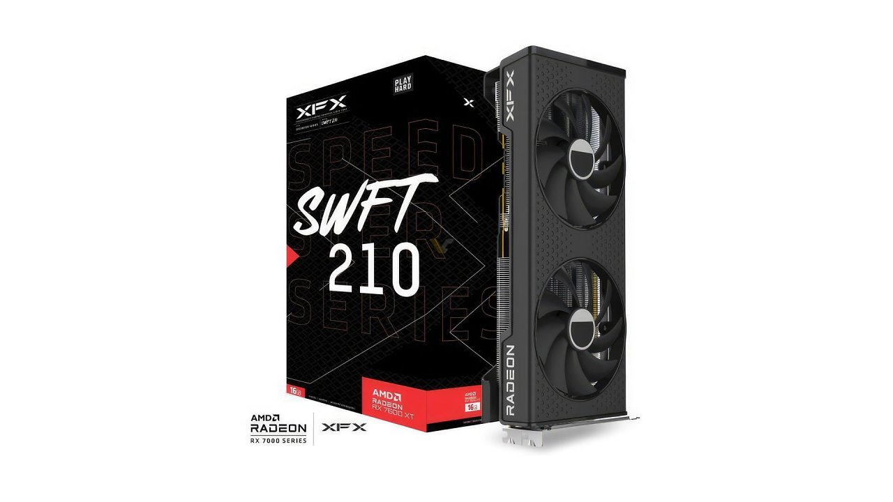 [23/01/2024] Die SWFT 210 ist eine der beiden Custom-Modelle zur RX 7600 XT, die XFX auf den Markt bringt.