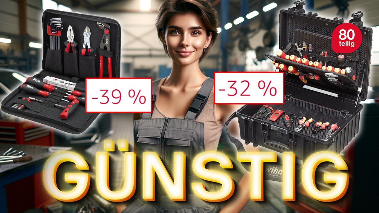[09/01/2024] Amazon haut Wiha raus! Sets für Mechaniker und Elektriker bereits ab 35 Euro - Bis zu 300 Euro Rabatt