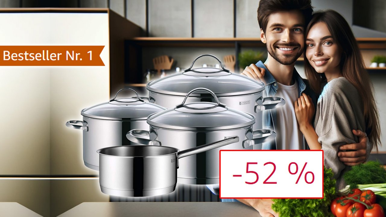 [03/01/2024] Kein Scherz! Über 120 Euro Rabatt auf 4-teiliges Bestseller WMF Topfset sparen&nbsp;