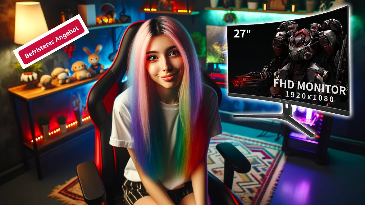 [22/02/2024] CRUA Curved Gaming-Monitor 27 Zoll 180Hz