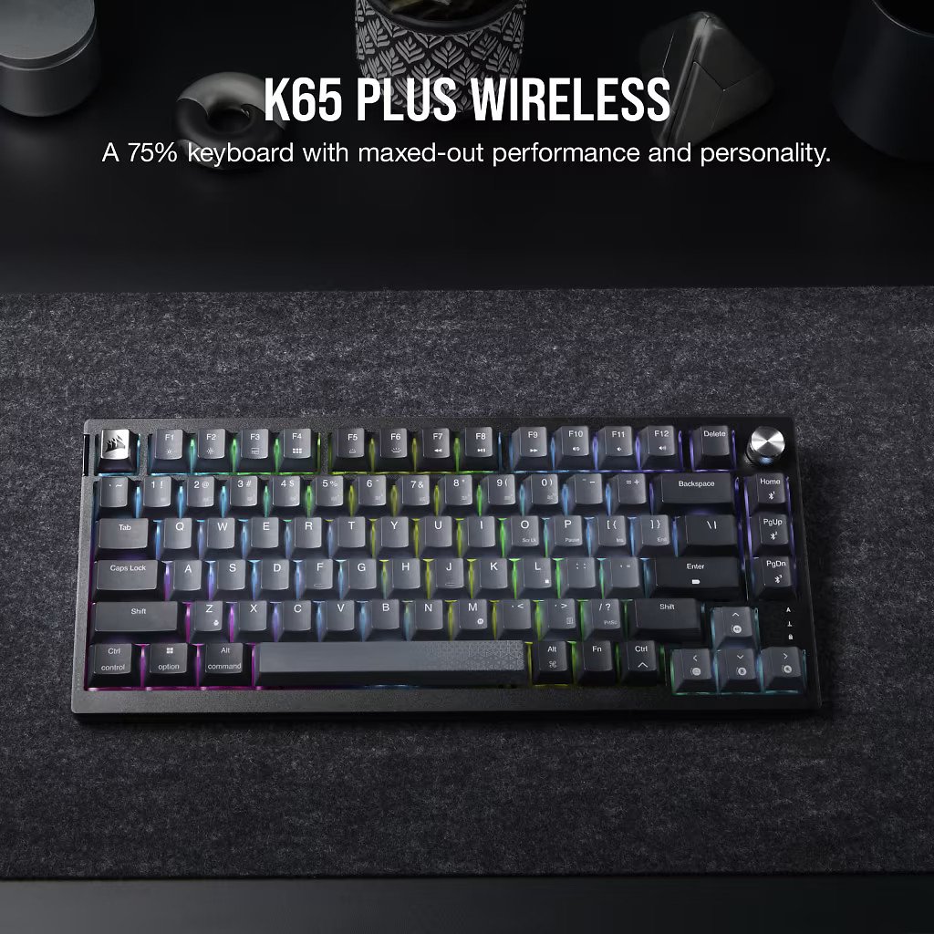 [22/02/2024] Corsair Gaming K65 Plus: Verkleinerte Wireless-Tastatur mit RGB für 160 Euro (2)