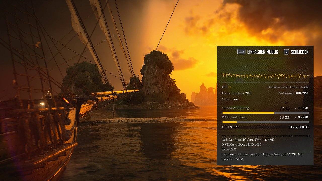 Skull and Bones: Grafik-Preset "Extrem hoch"