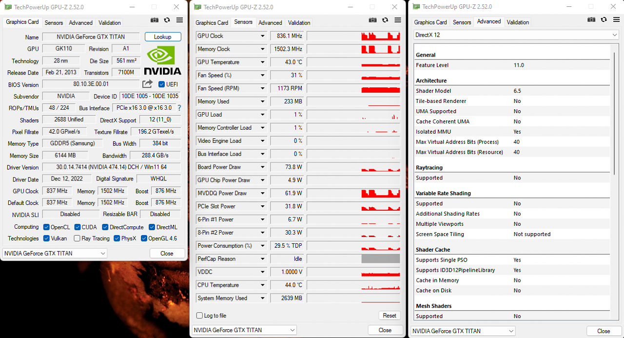 [11/02/2024] Geforce GTX Titan: GPU-Z Overview inkl. Features