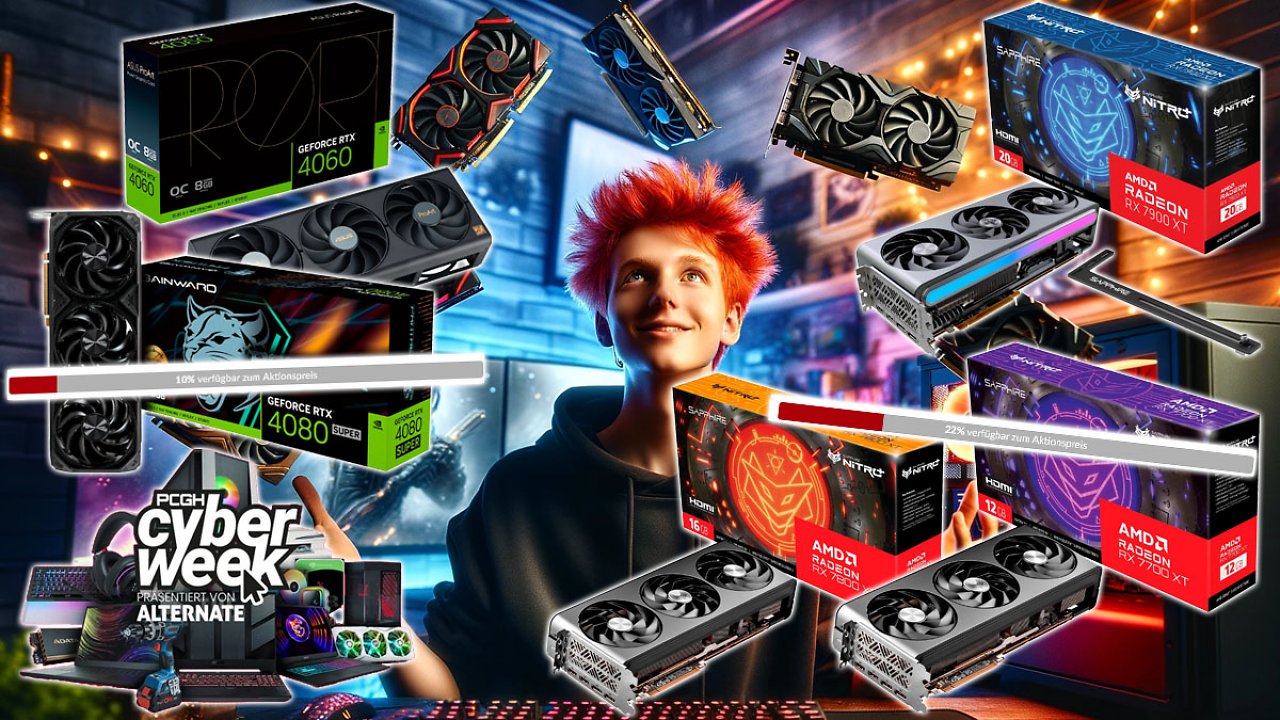 [20/02/2024] Grafikkarte zum Bestpreis kaufen: Viele Radeons und Geforces fast vergriffen - PCGH Cyber Week bei Alternate (1)