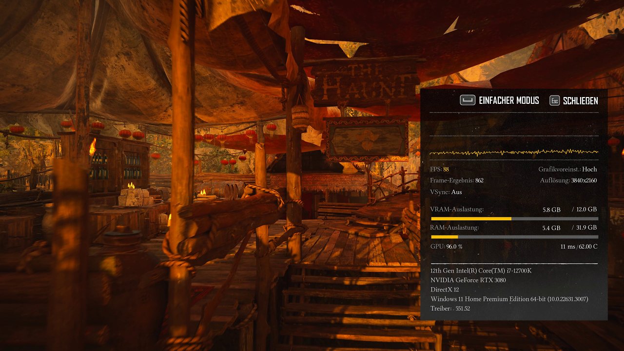 Skull and Bones: Grafik-Preset "Hoch"