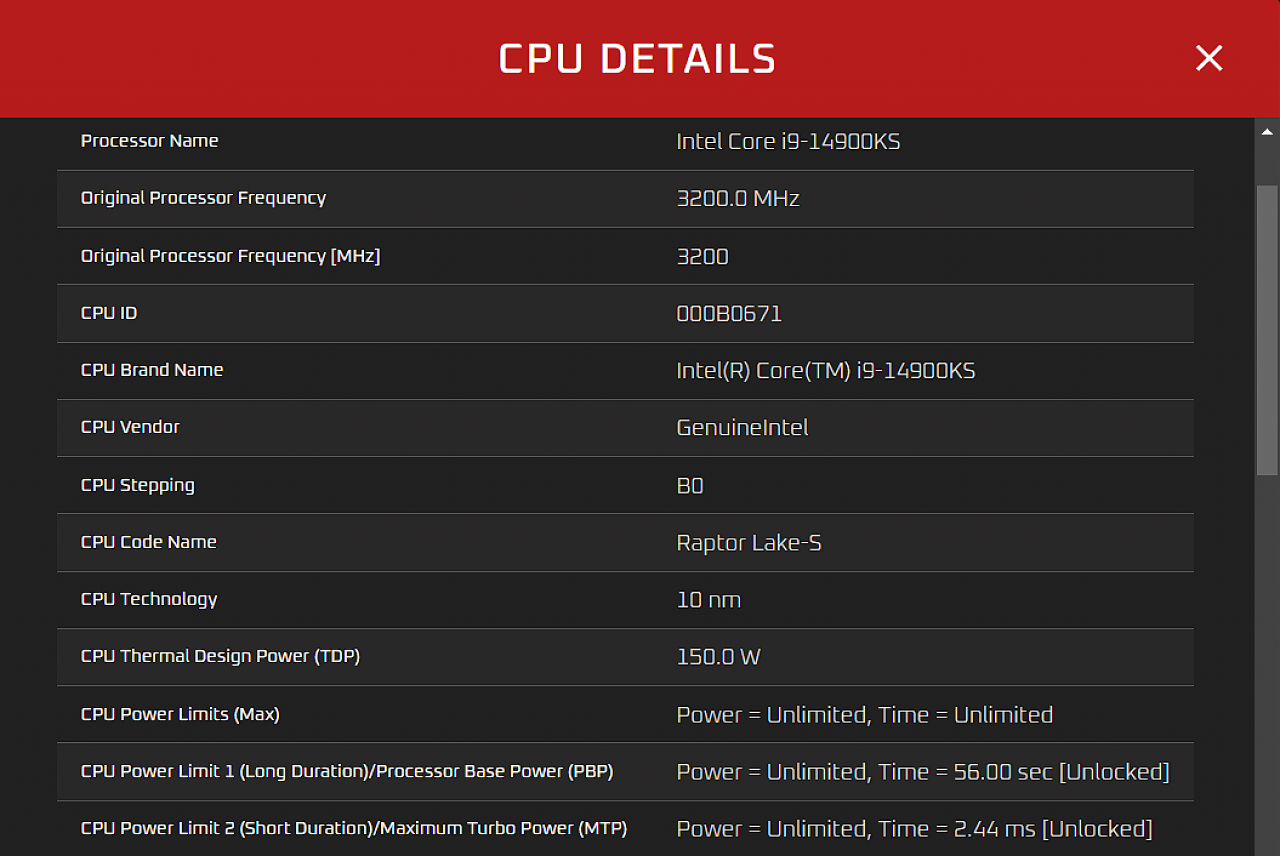 [13/02/2024] Intel Core i9-14900KS