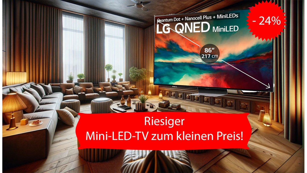 [08/02/2024] LG 86 Zoll großer Mini-LED-TV Deal