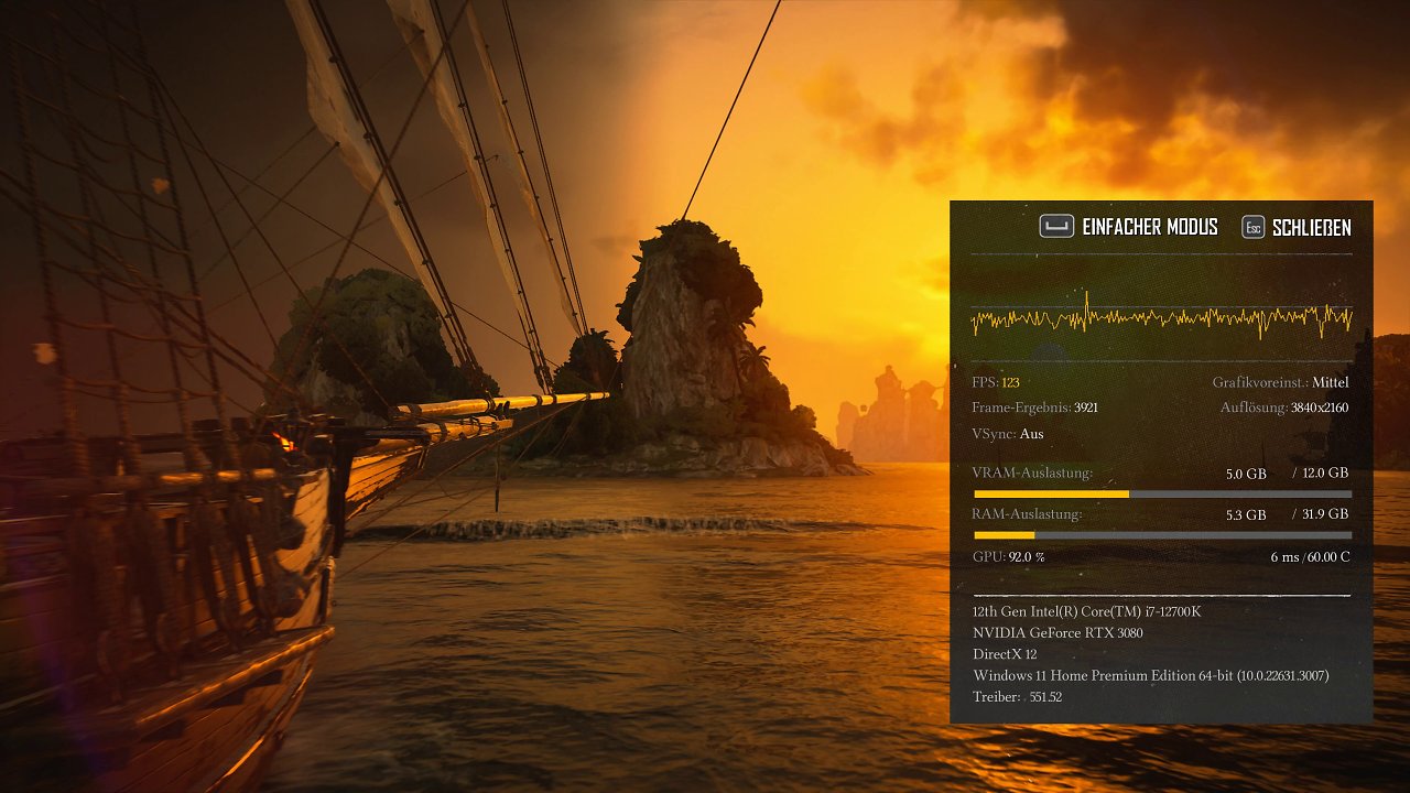 Skull and Bones: Grafik-Preset "Mittel"