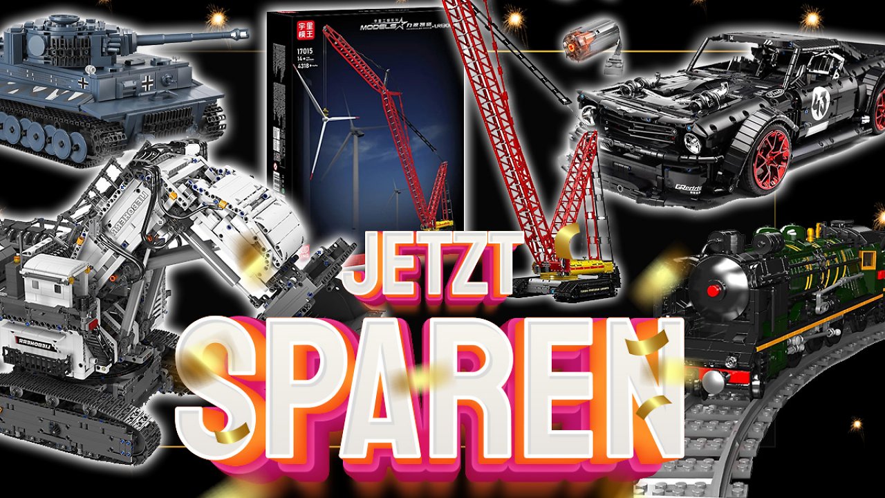 [14/02/2024] Lego Technic in Gefahr: Amazon schmeißt Mould King Liebherr Kran, Bagger, Autos und mehr stark rabattiert raus - nur für kurze Zeit!&nbsp;