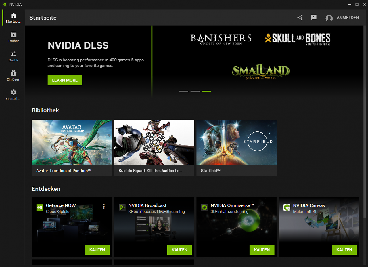 [21/02/2024] Nvidia App (Beta): Hauptfenster
