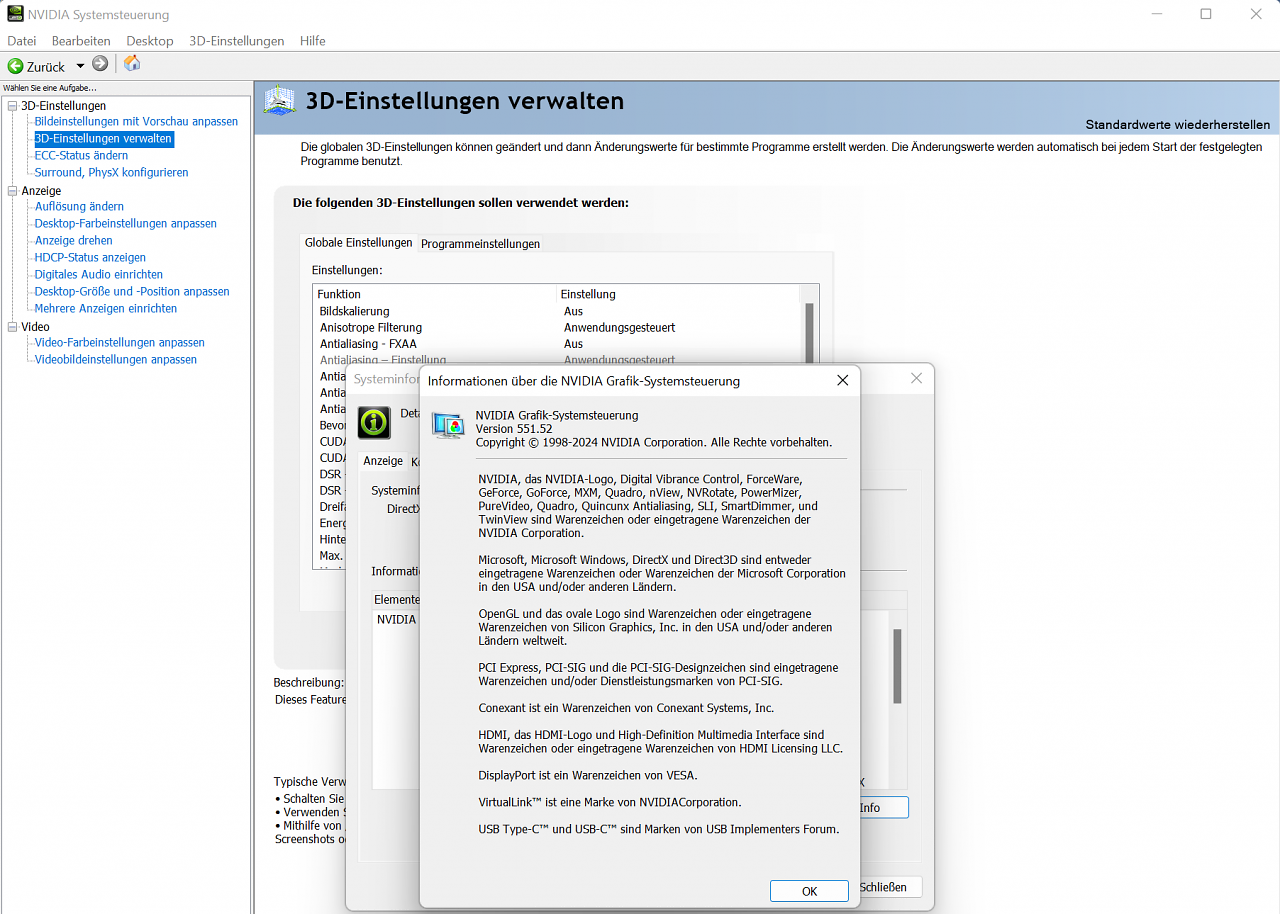 [22/02/2024] Nvidia Grafik-Systemsteuerung 551.52