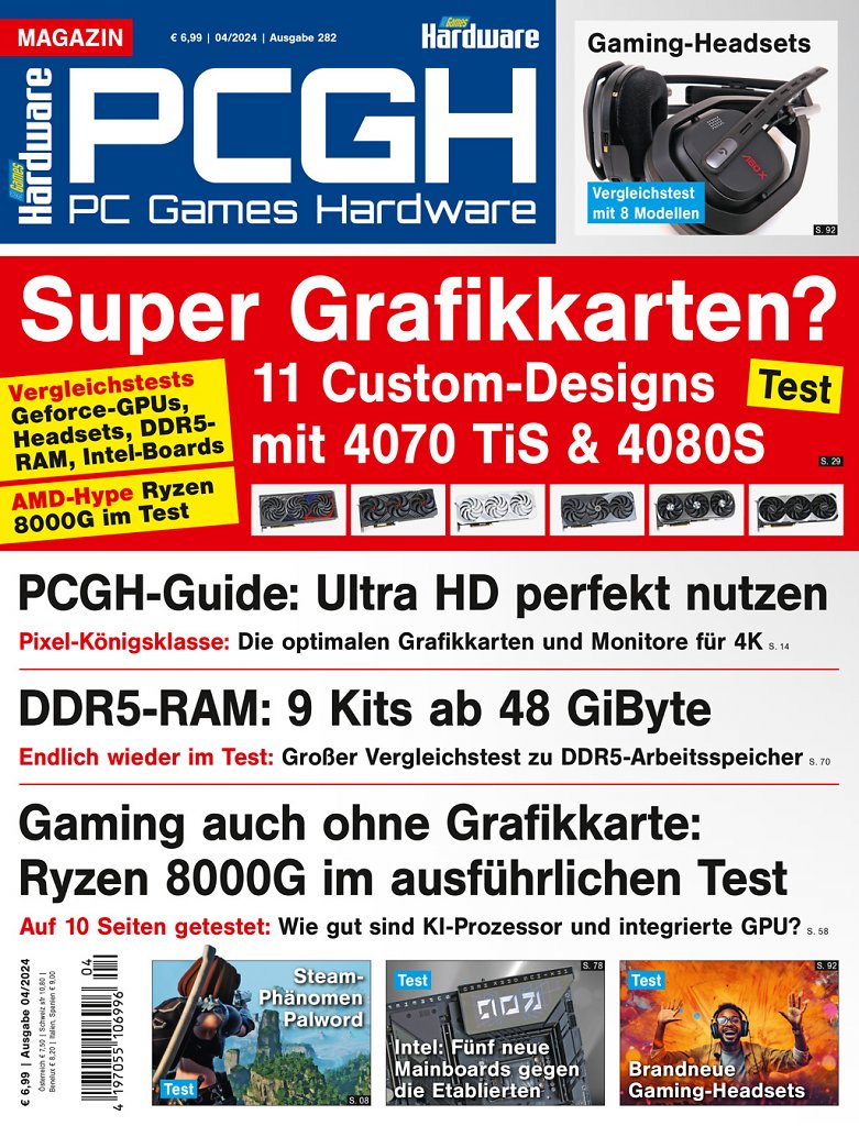 [23/02/2024] Magazin-Cover der PCGH-Ausgabe 04/24.