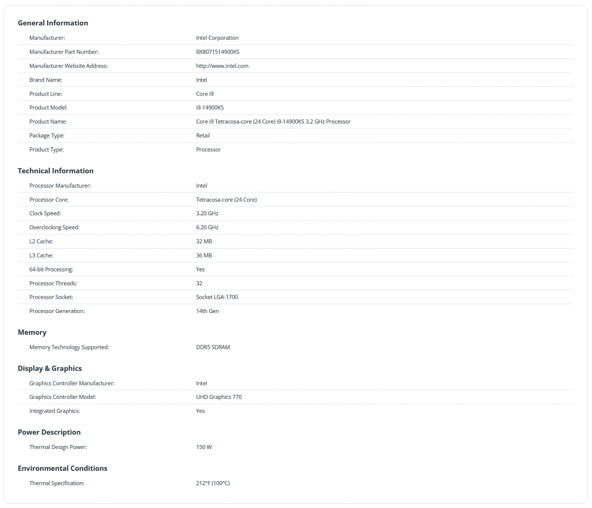 [28/02/2024] Core i9-14900KS