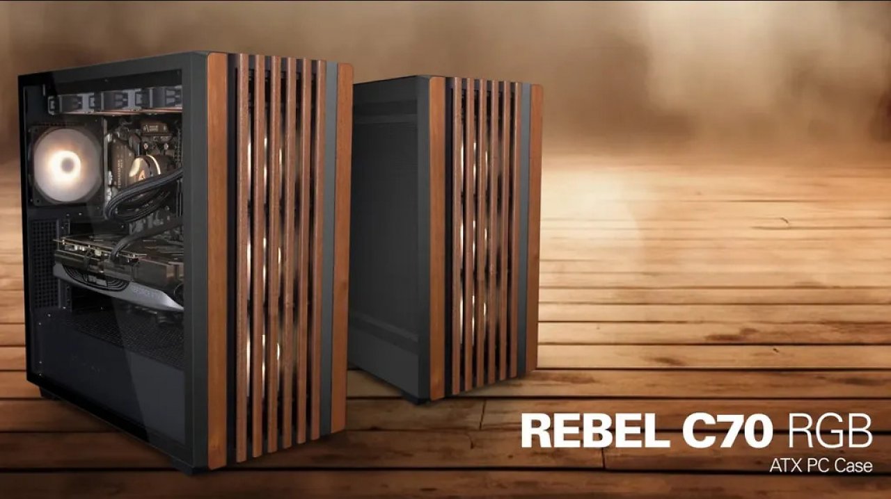 [06/02/2024] Sharkoon Rebel C70 RGB: Gehäuse mit Holzverkleidung vorgestellt