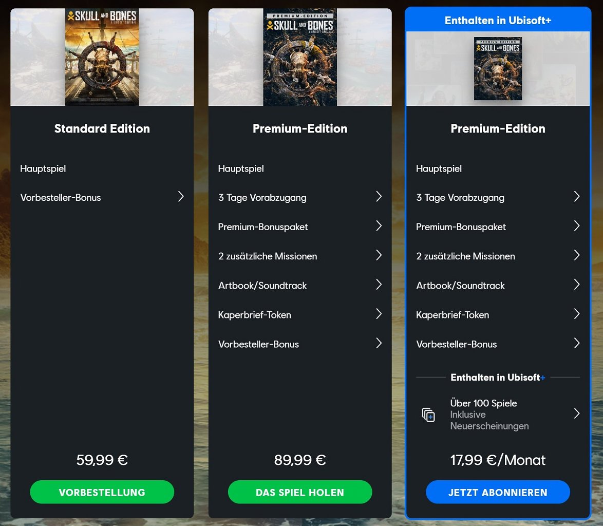 [14/02/2024] Für die Standard-Version wären stolze 60 Euro im Ubisoft-Shop fällig, für die Premium-Variante mit dem früheren Start samt kleineren Extras werden nochmal üppigere 90 Euro verlangt.