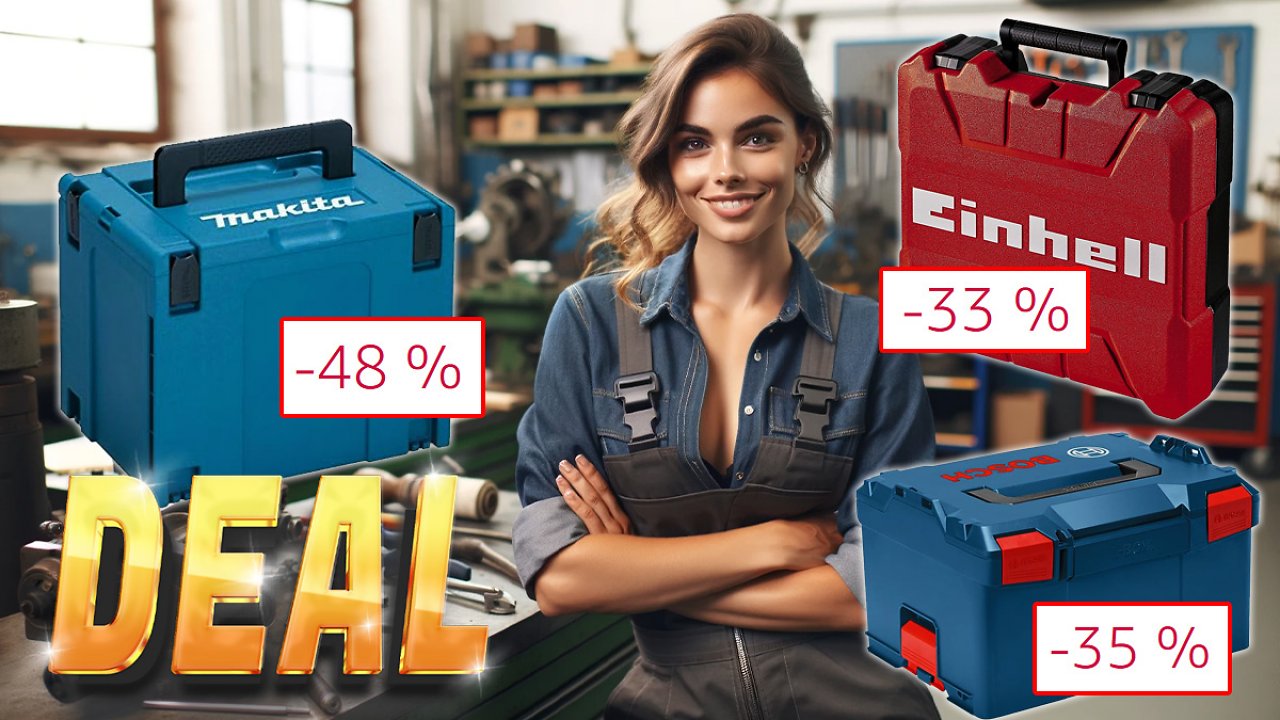 [07/02/2024] Preiskracher - Systemkoffer ab 13 Euro! Makita, Bosch, Einhell und Stanley Werkzeugkoffer mit bis zu 56 % Rabatt im Amazon Angebot