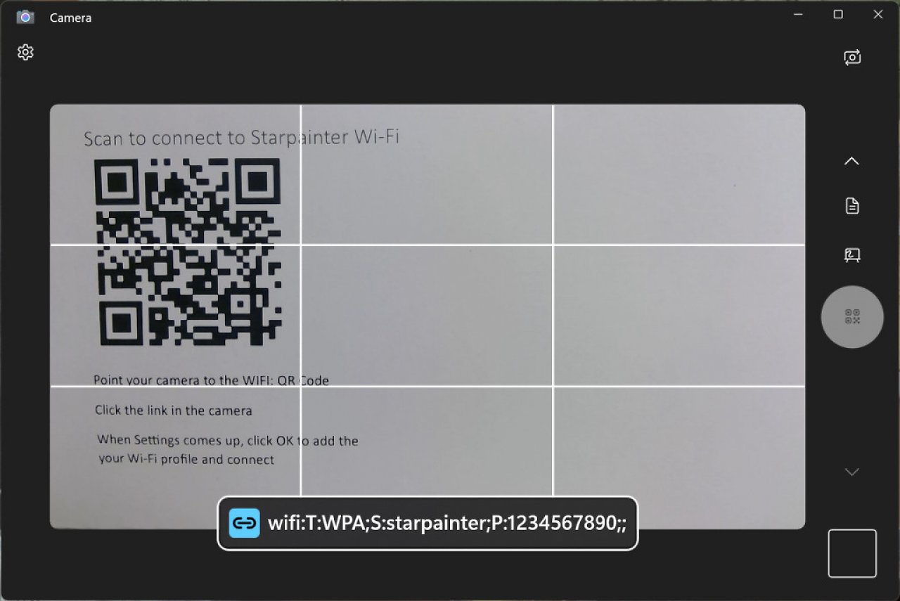 [15/02/2024] In Windows 11 24H2 kann man sich mit der Kamera-App und einem passenden QR-Code ins WLAN einwählen.