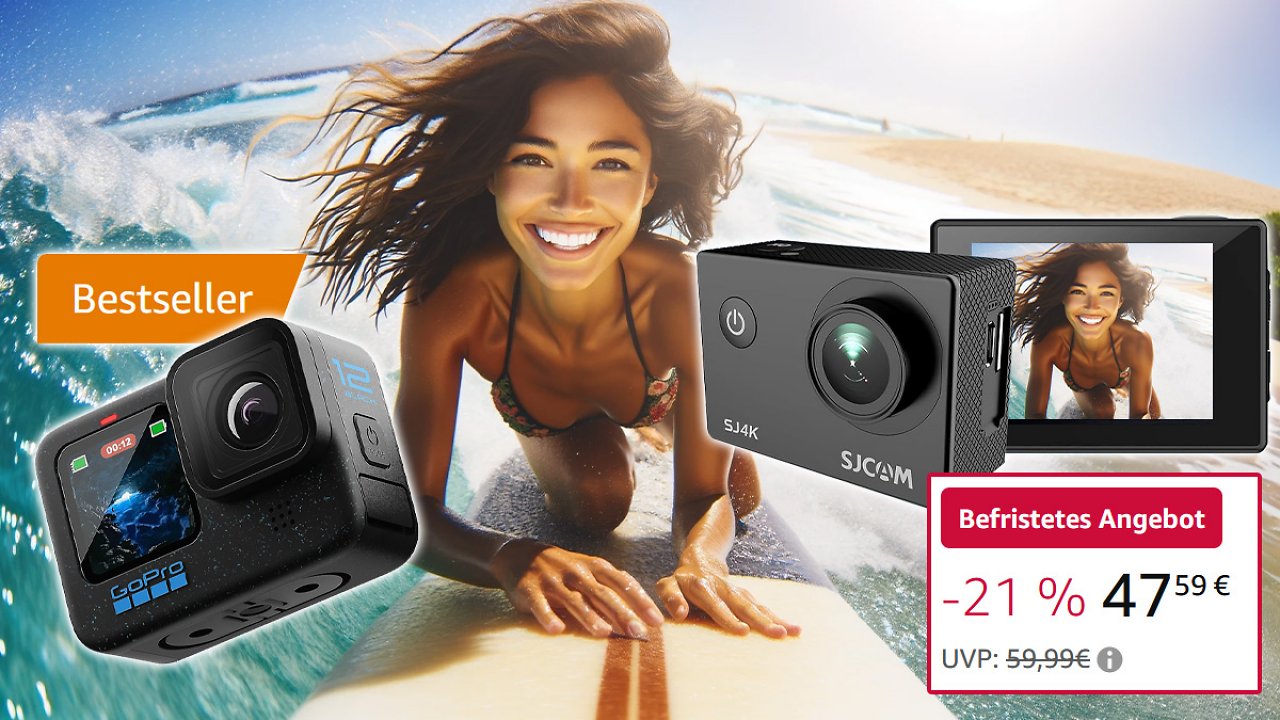 [22/03/2024] Beliebter als GoPro Hero12 und 390 Euro günstiger: Nicht einmal 45 Euro für diese Actionkamera auf Amazon im Angebot