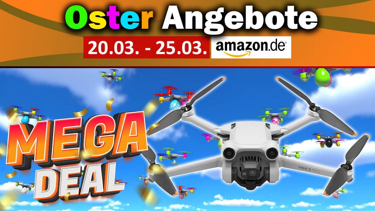 [20/03/2024] DJI Drohne hebt ab, Preis stürzt ab! Jetzt DJI Mini 3 günstig im Amazon Oster-Angebot abstauben&nbsp;