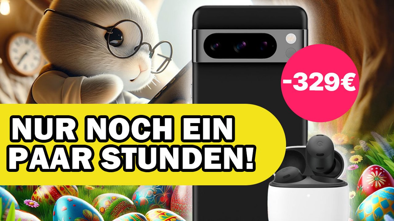 [25/03/2024] Endspurt! 329 € sparen: Für wenige Stunden gibt es den Samsung-Konkurrenten Google Pixel 8 Pro mit herausragender Kamera im Oster-Angebot