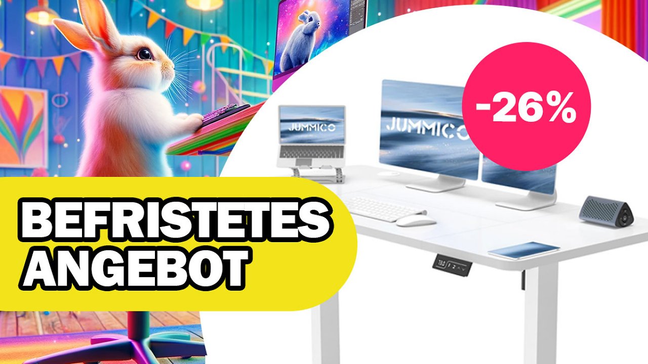 [22/03/2024] Günstiger als Ikea? Doppelter Rabatt machts möglich: Bestseller elektrischer & höhenverstellbarer Schreibtisch kurze Zeit für nur 120,85 €