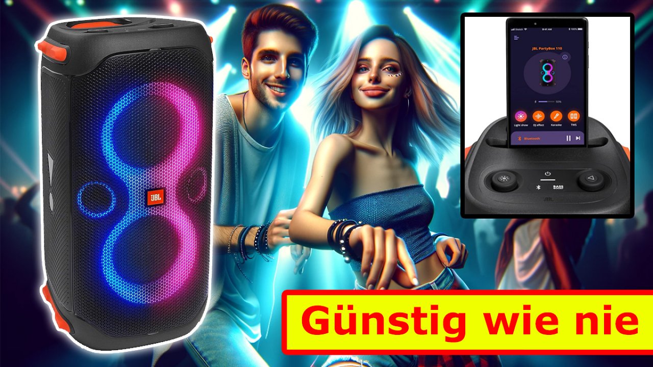 [26/03/2024] JBL Partybox 110 Bluetooth Lautsprecher Party Speaker günstig kaufen Amazon Angebot
