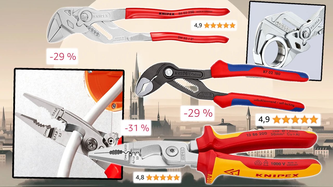 [03/03/2024] Amazon haut raus: Knipex Cobra 180 mm, Installationszange zum Crimpen, Schneiden, Greifen und Zangenschlüssel (1)