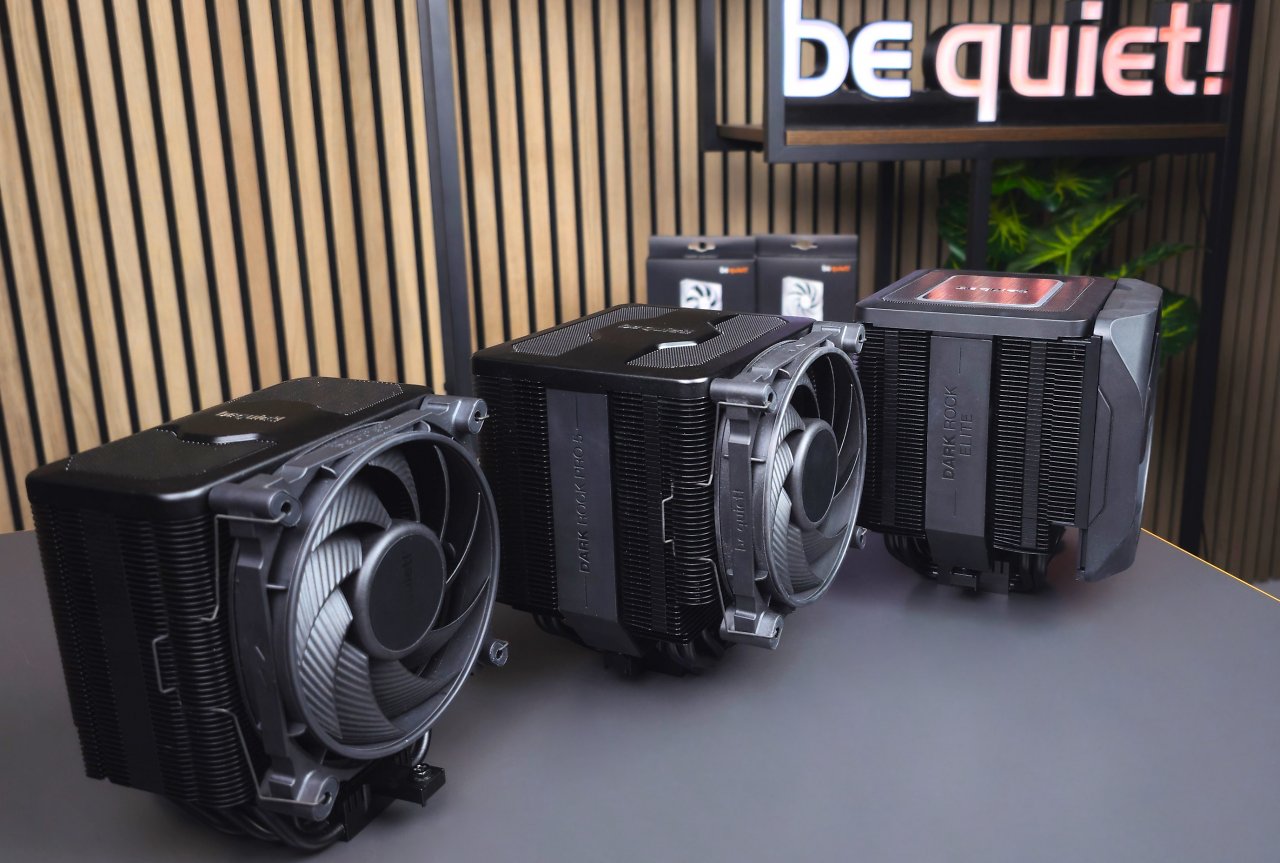 <strong>Von links nach rechts: </strong>Be Quiet Dark Rock 5, Dark Rock Pro 5, Dark Rock Elite