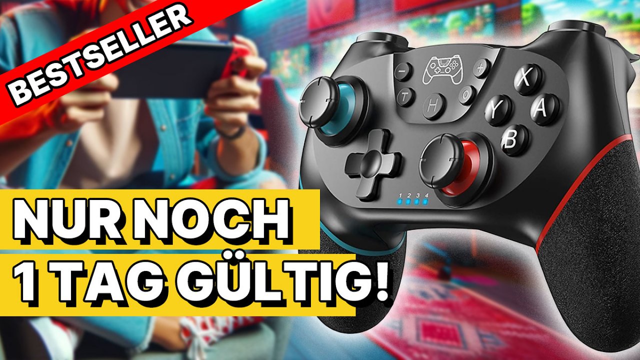 [12/03/2024] Kurzzeitig gibt's 40 % Rabatt auf Nintendo Switch Pro Controller-Alternative im Amazon Angebot - auch mit PC kompatibel!