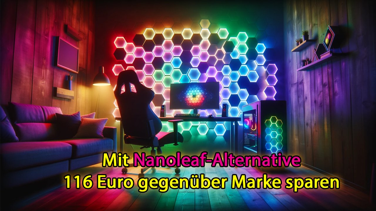 [19/03/2024] LED Sechseck Gaming Wandleuchte, Hexagon RGB Panel, Smart Sechseck Wandleuchten Gaming Wand Licht Nanoleaf-Alternative günstig bei Amazon im Angebot