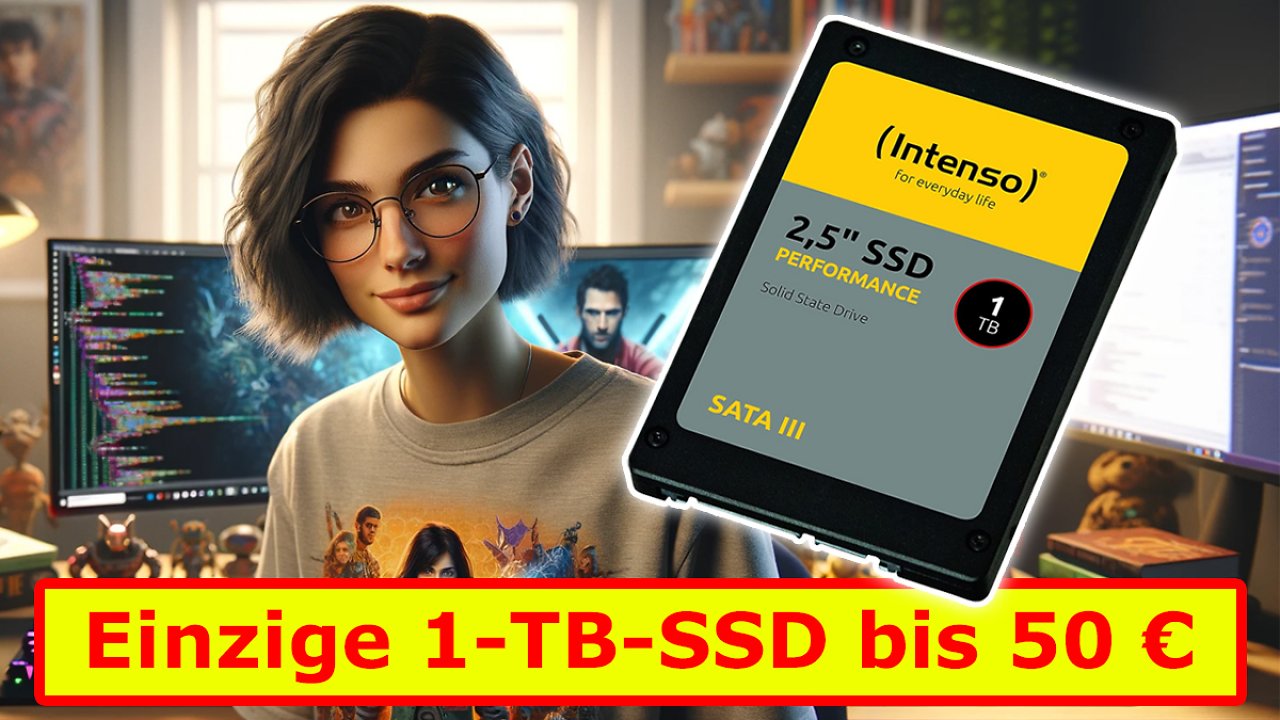 [28/03/2024] Amazon hält Preis unter 50 Euro: So günstig ist keine andere SSD mit 1 TB