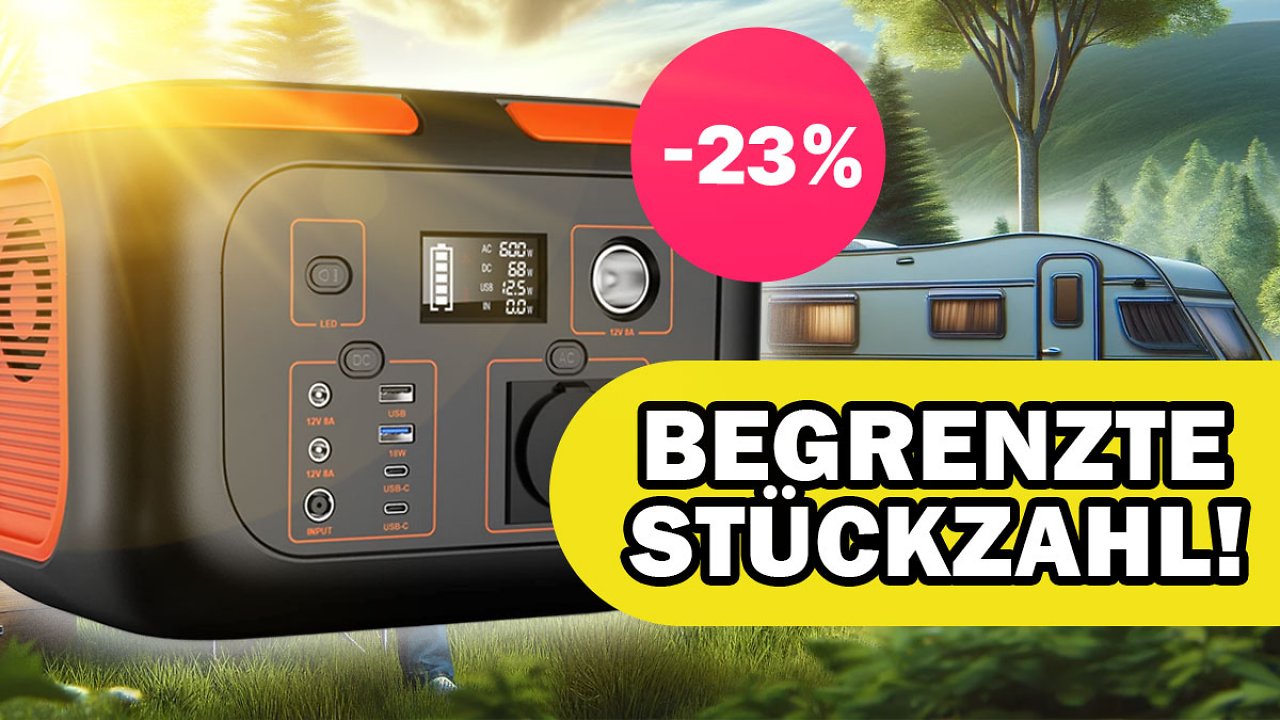 [26/03/2024] Für kurze Zeit wieder verfügbar! Beliebte Mobile Powerstation mit Solarspeicher dank doppeltem Rabatt deutlich günstiger
